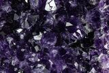 Deep-Purple Amethyst Geode With Metal Stand - Uruguay #368351-1